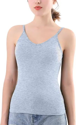 2025 Yoga Racerback Tank Top for Women with Built in Bra,Women's Padded Sports Bra Fitness Workout Running Shirts
