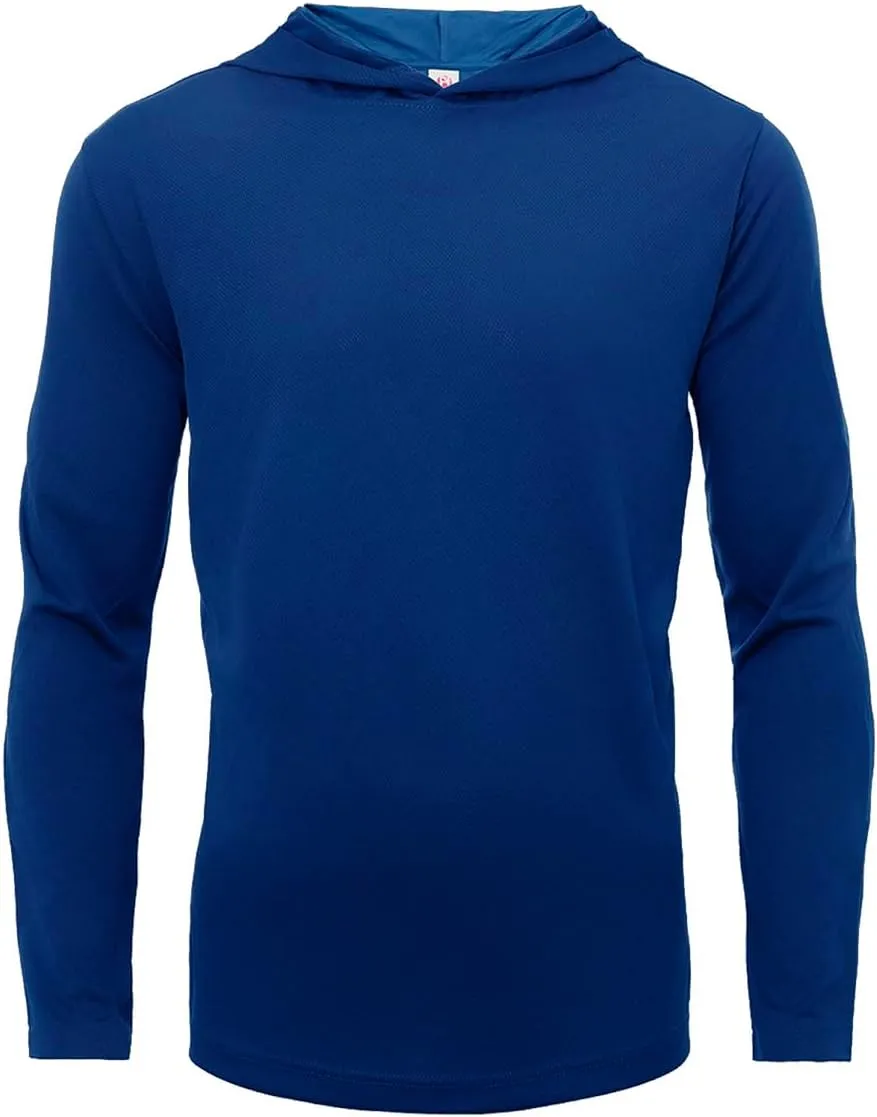 5 Pack Mens Long Sleeve Tee Shirts Quick Dry Sun Protection Hoodie Fishing Shirts Workout Shirts