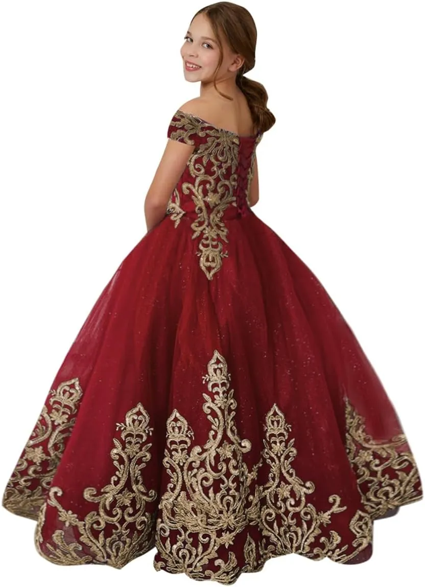 ABAO SISTER Flower Girls Princess Pageant Dreses Party Prom Puffy Ball Gowns Formal Dresses