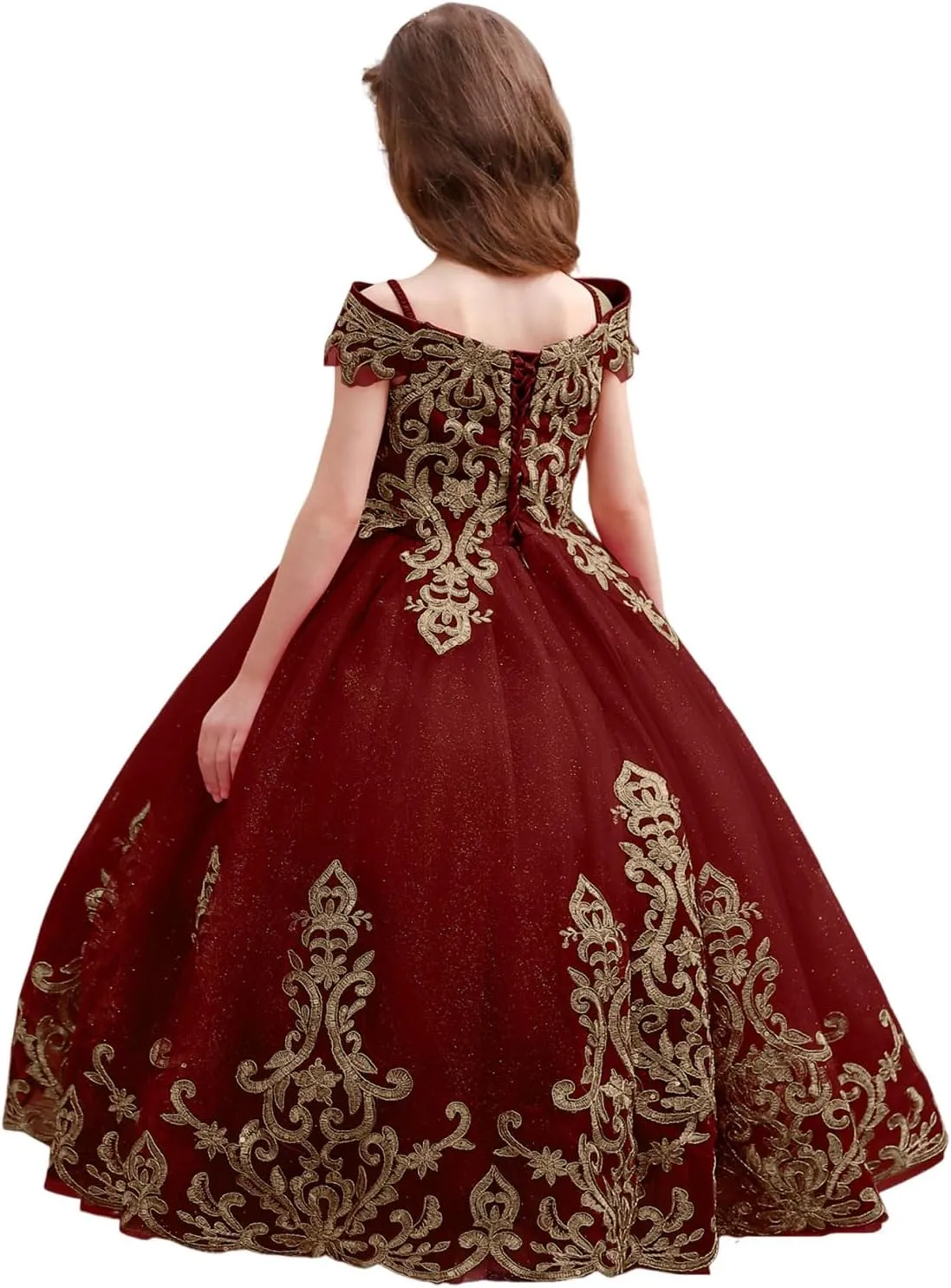 ABAO SISTER Flower Girls Princess Pageant Dreses Party Prom Puffy Ball Gowns Formal Dresses