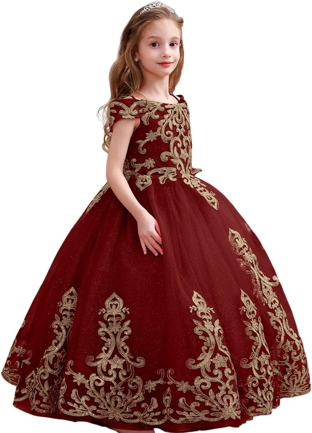 ABAO SISTER Flower Girls Princess Pageant Dreses Party Prom Puffy Ball Gowns Formal Dresses