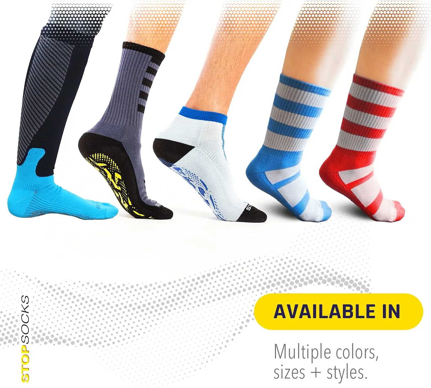 Athletic Non Slip Non Skid Socks with Grippers for Women, Men, Yoga, Barre, Pilates, Gym, Sport, and Hospital