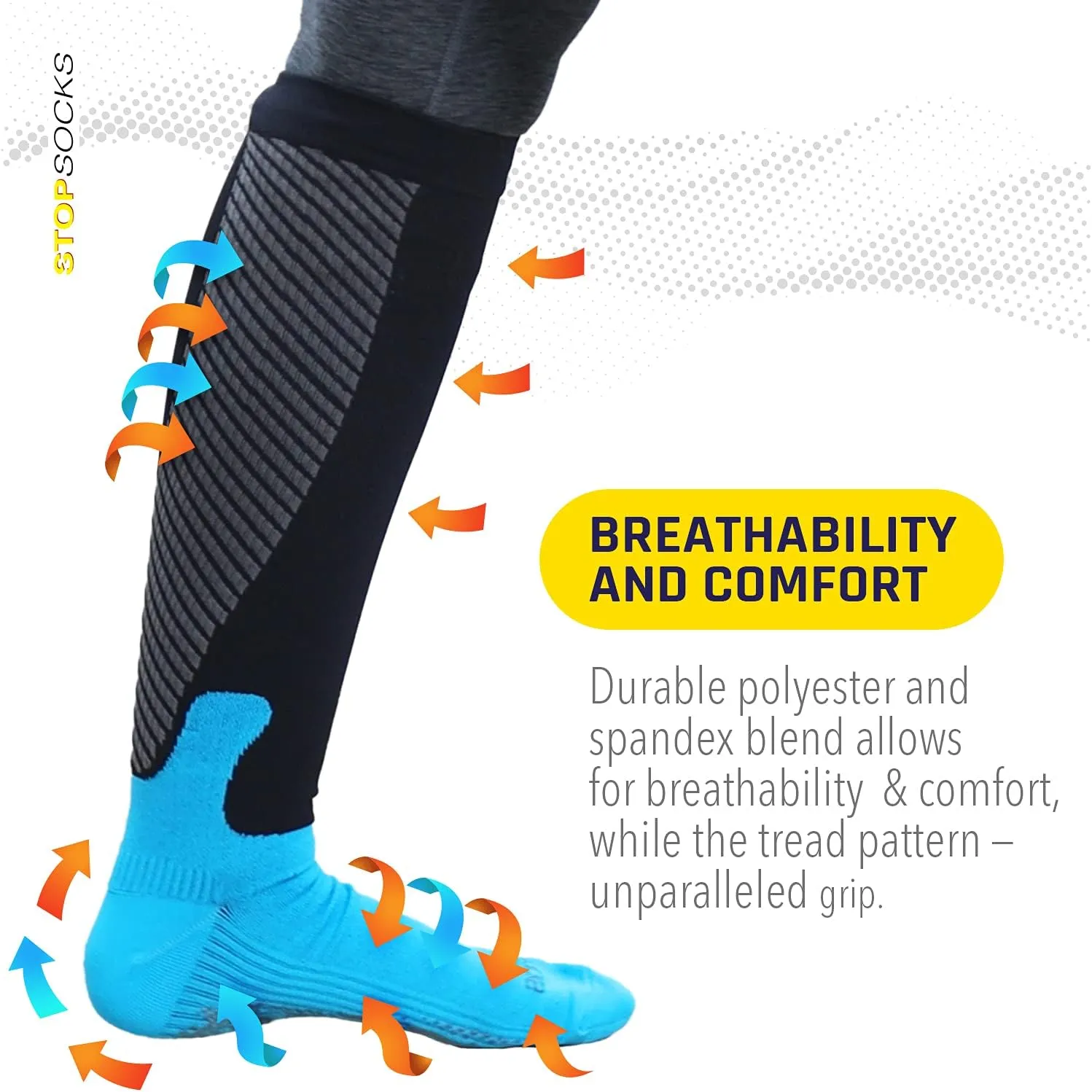 Athletic Non Slip Non Skid Socks with Grippers for Women, Men, Yoga, Barre, Pilates, Gym, Sport, and Hospital