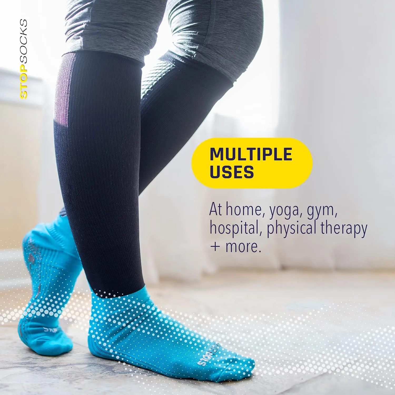 Athletic Non Slip Non Skid Socks with Grippers for Women, Men, Yoga, Barre, Pilates, Gym, Sport, and Hospital