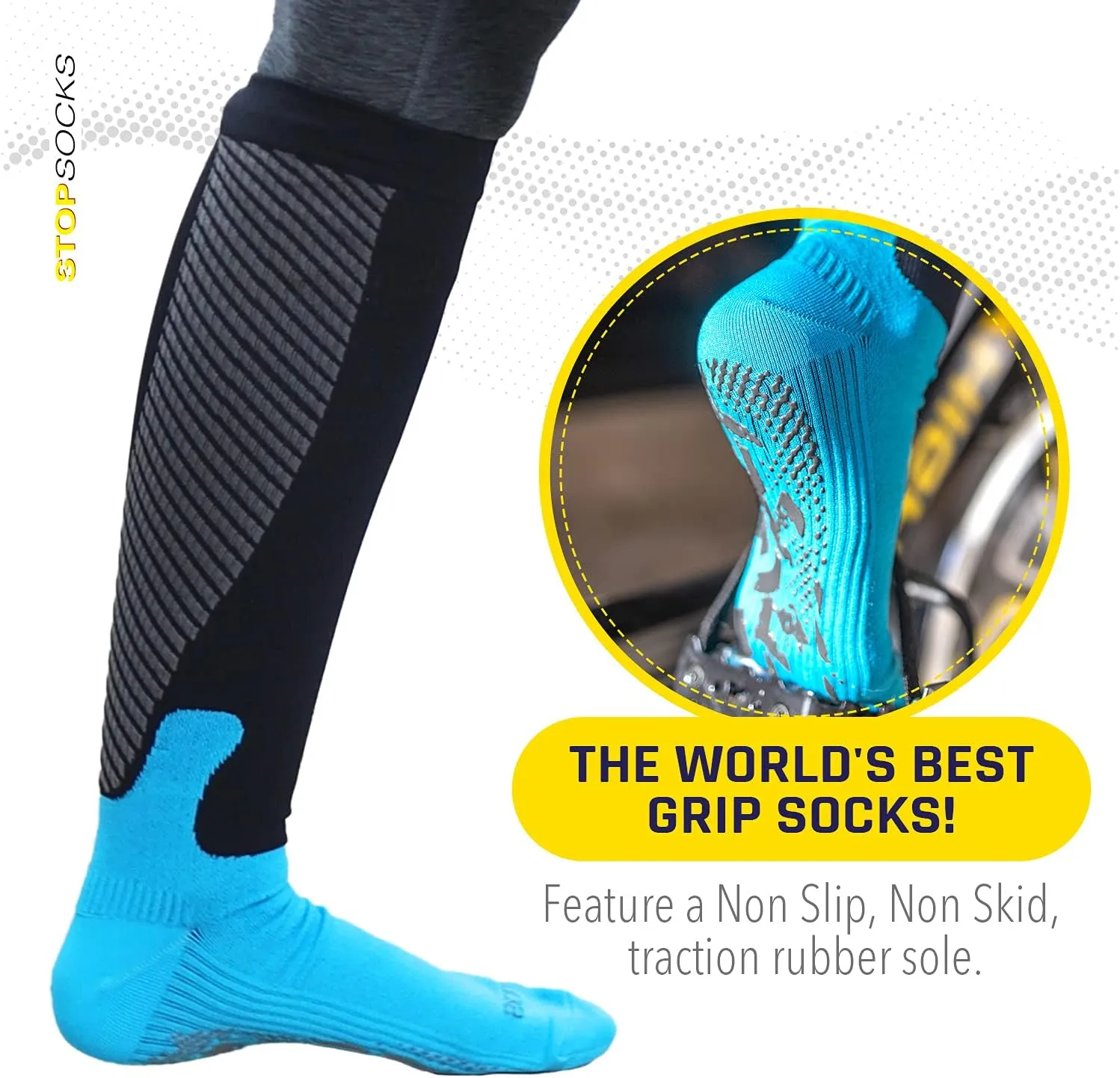 Athletic Non Slip Non Skid Socks with Grippers for Women, Men, Yoga, Barre, Pilates, Gym, Sport, and Hospital