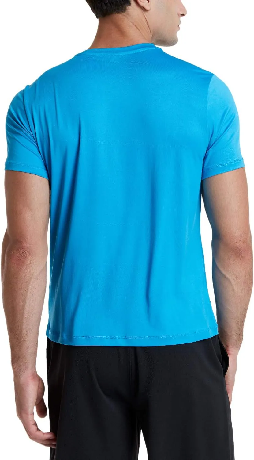 ATHLIO Men's Workout Running Shirts, Sun Protection Quick Dry Athletic Shirts, Short Sleeve Gym T-Shirts