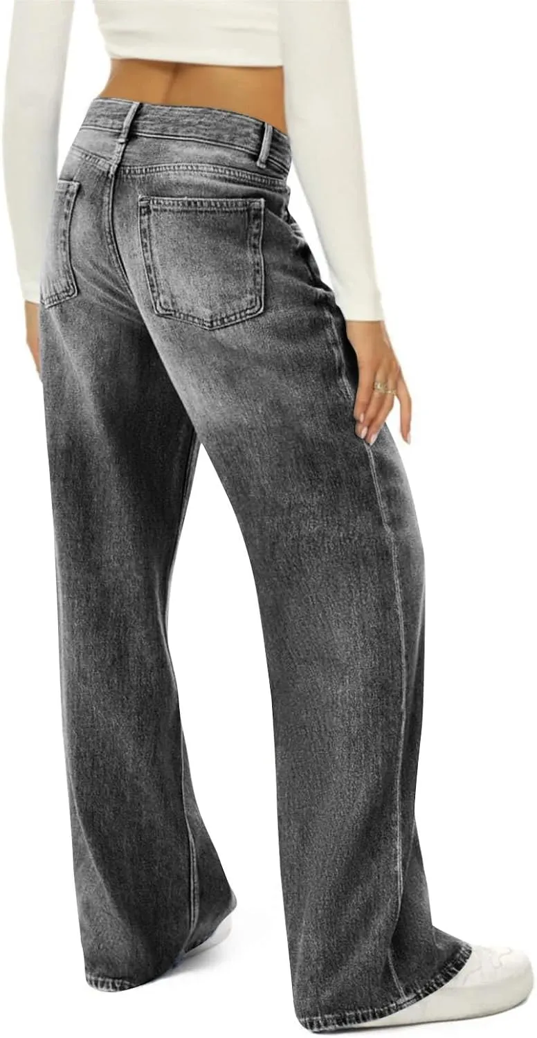 Baggy Jeans for Women 2025 Trendy Wide Leg Boyfriend Pants Y2k Streetwear Hippie Clothes Denim Outfit Western Wear
