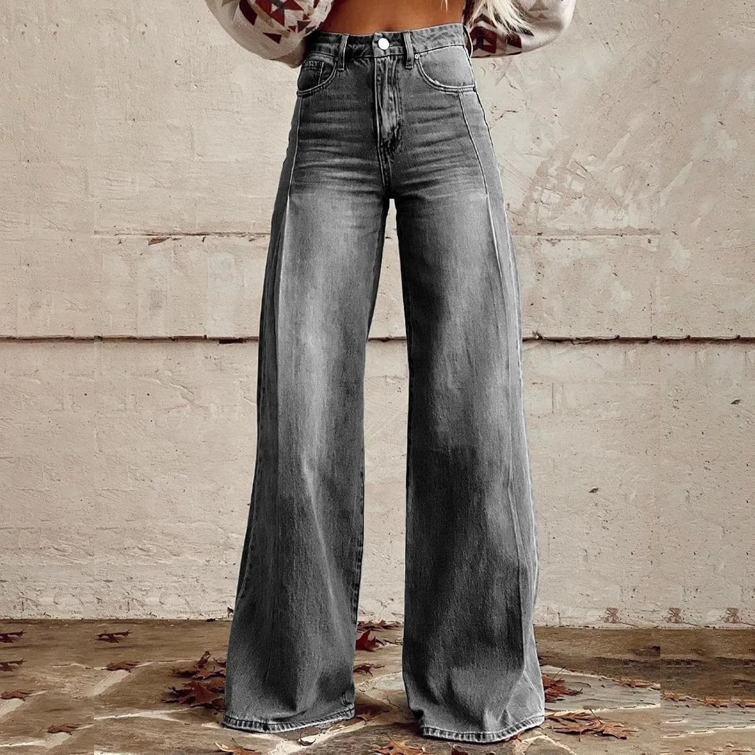 Baggy Jeans for Women 2025 Trendy Wide Leg Boyfriend Pants Y2k Streetwear Hippie Clothes Denim Outfit Western Wear