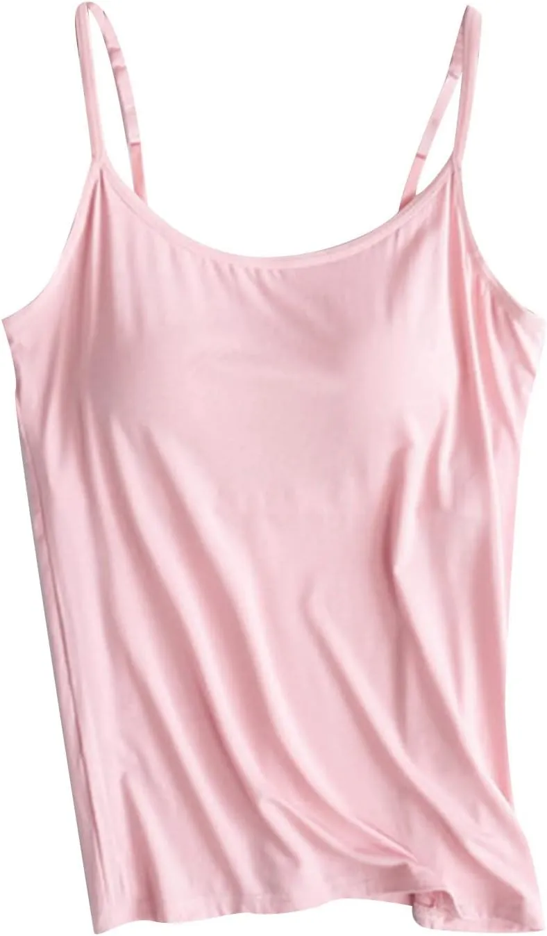 Built in Bra Tank Top Women's 3 PC Crop Tops High Stretchy Cozy Yoga Workout Comfy Lounge Tanks Athletic Undershirt