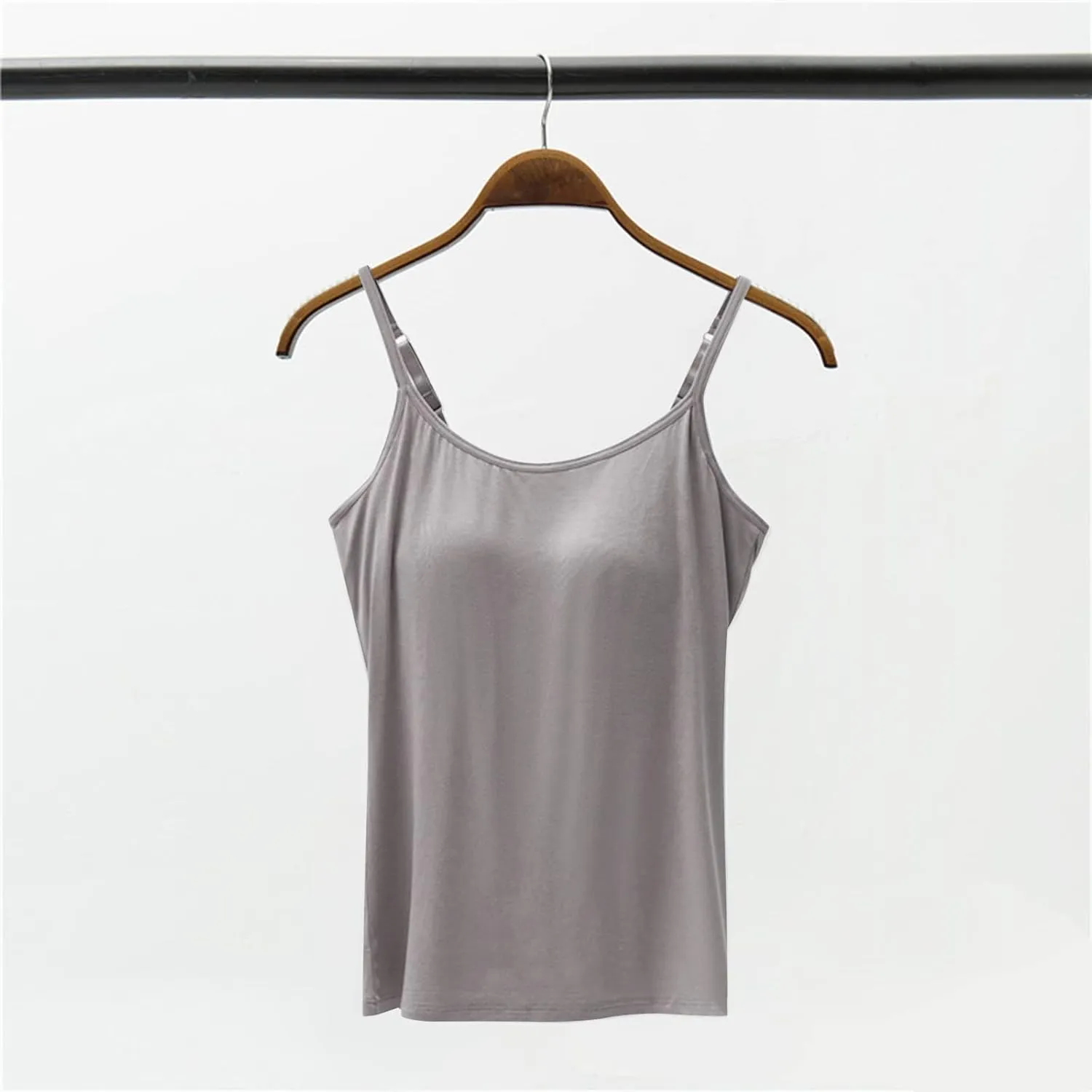 Built in Bra Tshirts for Womens Padded Active Tops Sleeveless Blouses Fall Soft Pajama Casual Shirts for Workout