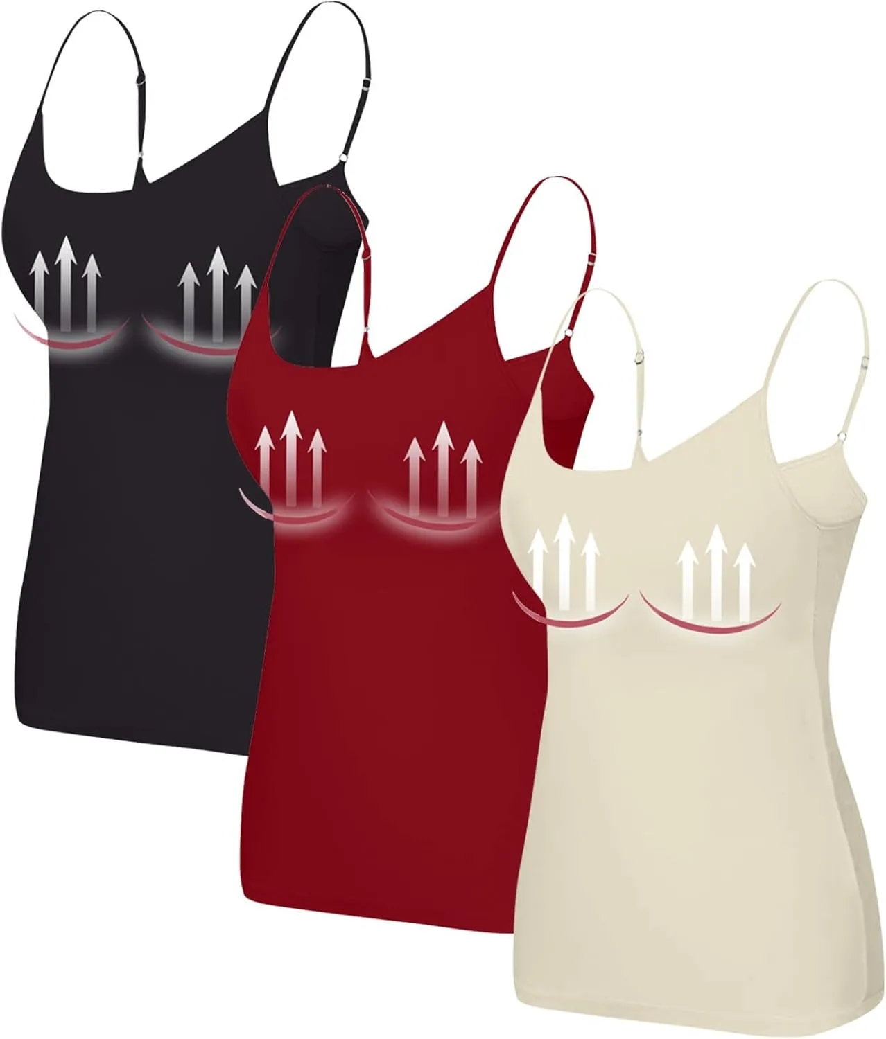 Camisole Bras for Women Womens Camisoles Tops with Built in Padded Bra Basic Breathable Tank Top