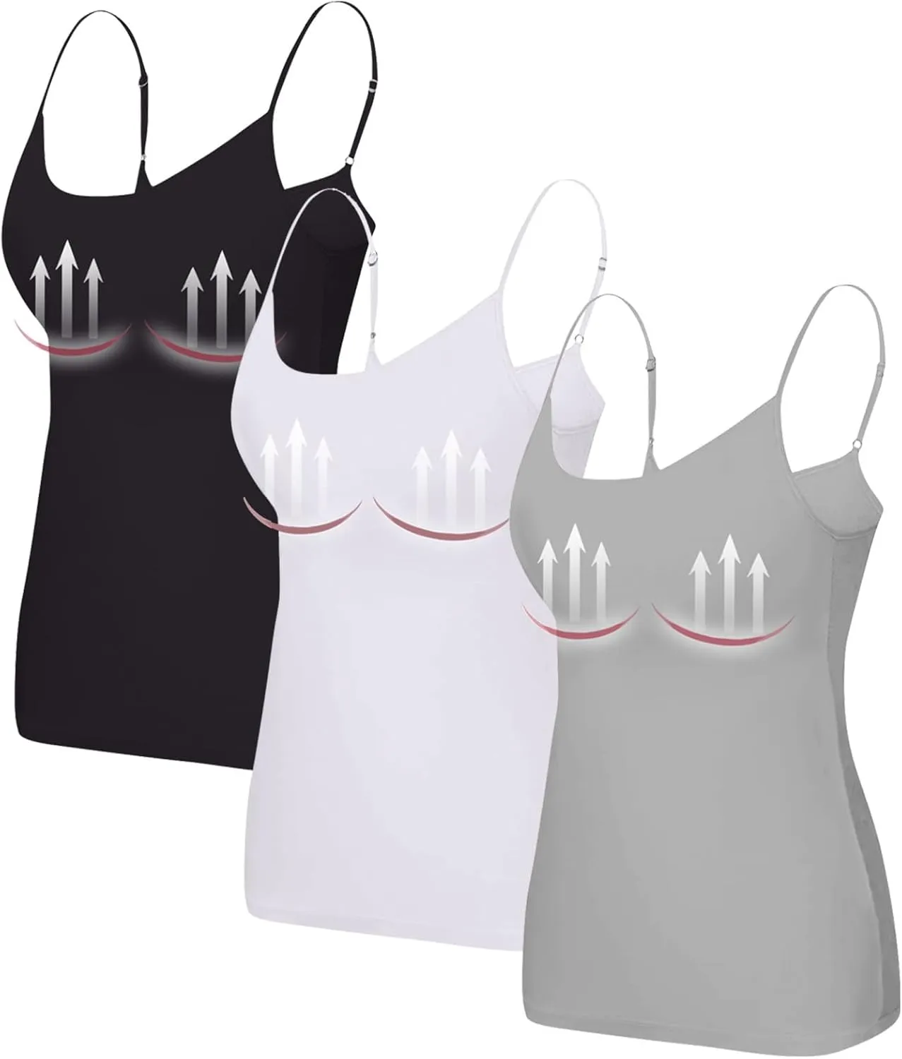 Camisole Bras for Women Womens Camisoles Tops with Built in Padded Bra Basic Breathable Tank Top