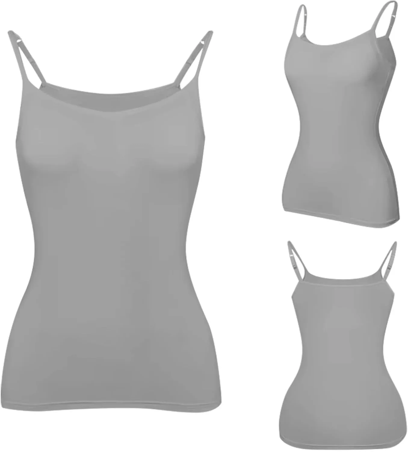 Camisole Tops for Women Built in Bra Adjustable Spaghetti Strap Workout Yoga Shirts Basic Tank Tops Layer Padded Bra