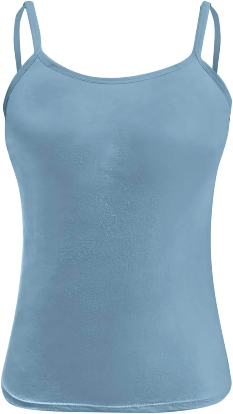 Camisole Tops for Women Summer Adjustable Strap Padded Tank Top Wtih Shelf Bra Workout Yoga Shirts