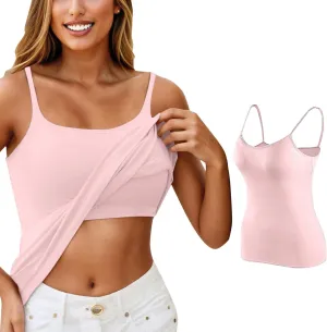Camisole Tops for Women Summer Adjustable Strap Padded Tank Top Wtih Shelf Bra Workout Yoga Shirts
