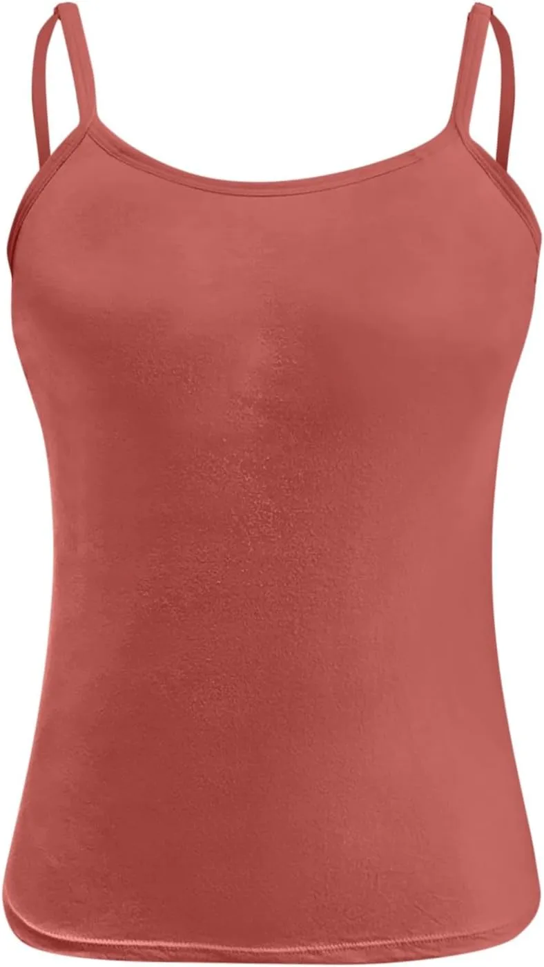 Camisole Tops for Women Summer Adjustable Strap Padded Tank Top Wtih Shelf Bra Workout Yoga Shirts