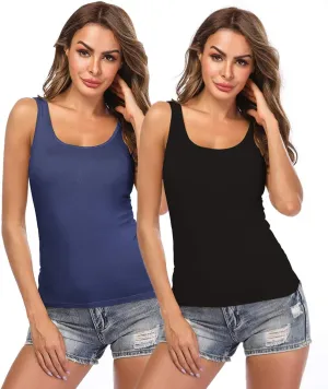 Camisoles for Women with Built in Bra,Basic Yoga Top Layering Tank Top Padded Bra Undershirt(S-3XL)