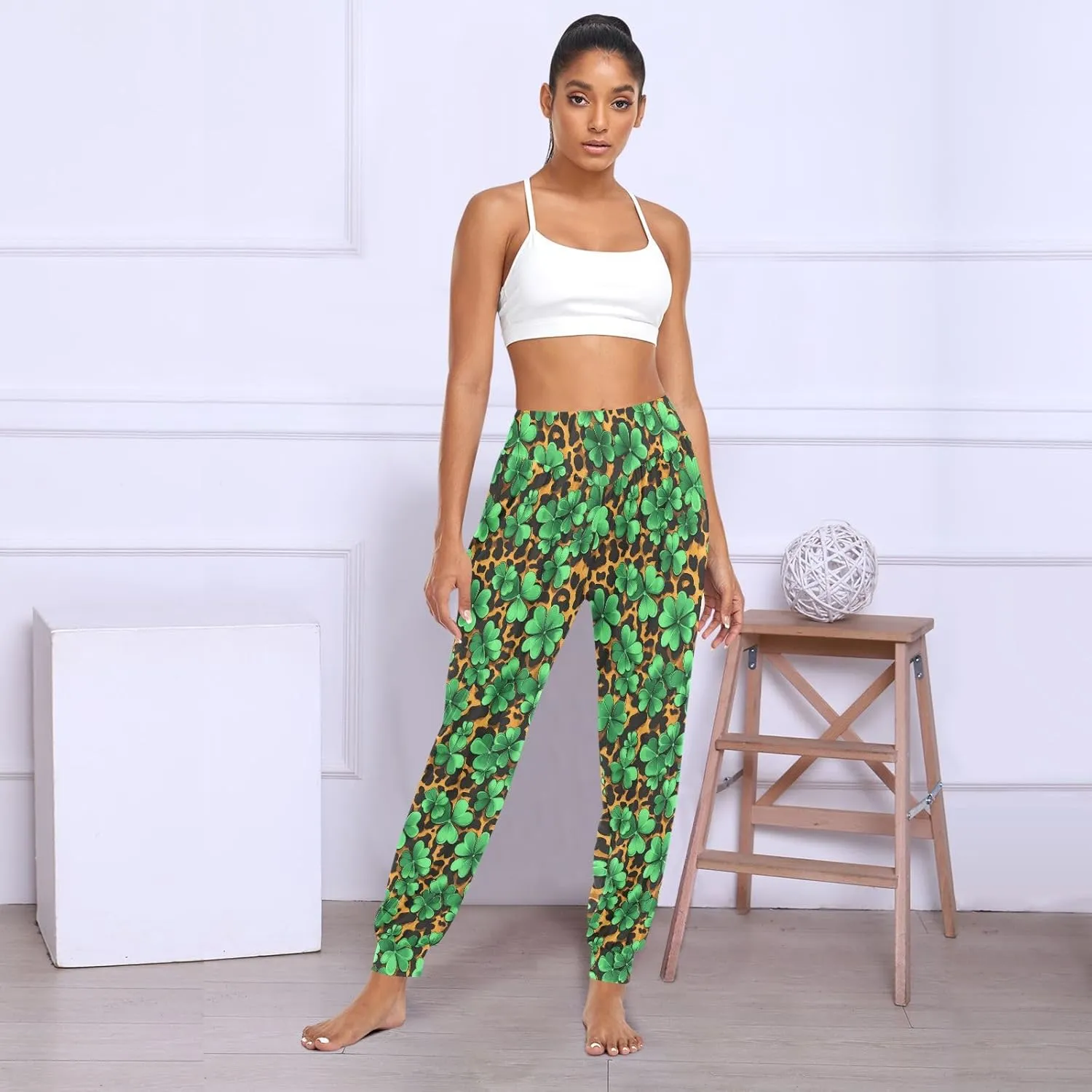 CHIFIGNO Yoga Pants for Women Harem Pants Sport Workout Pants Lightweight Lounge Pants