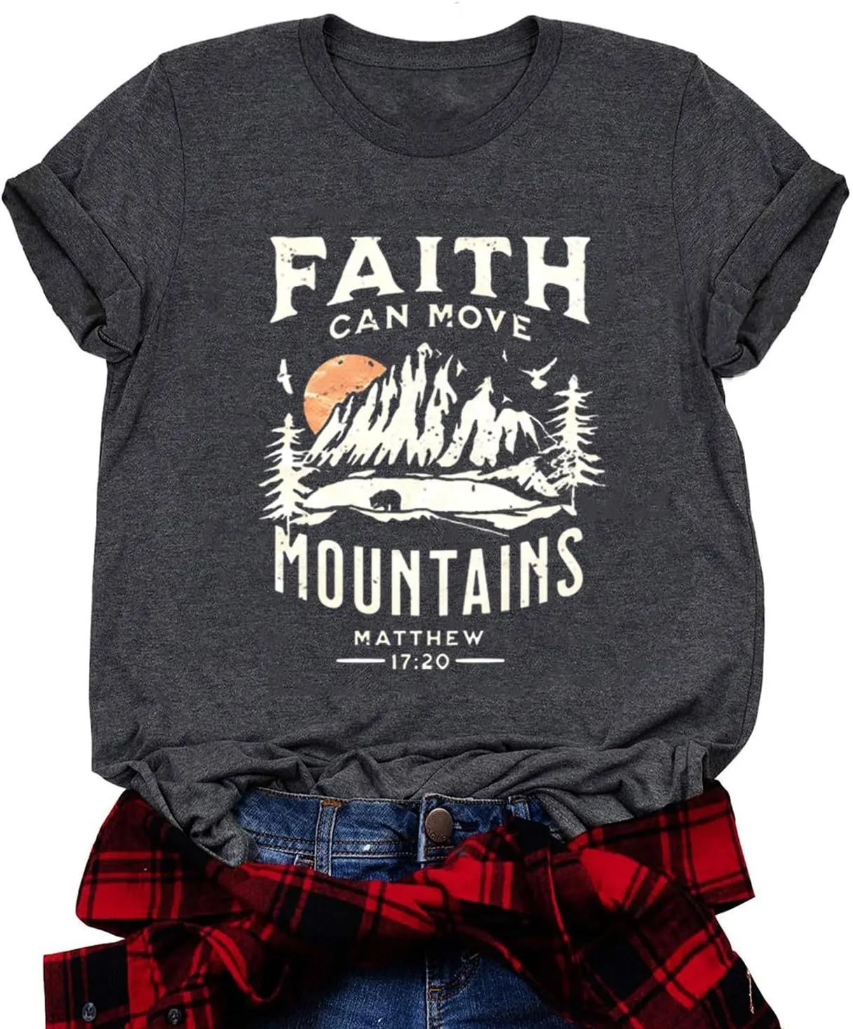 Christian Faith Shirts for Women Butterfly Daisy Graphic Casual T Shirts