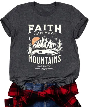 Christian Faith Shirts for Women Butterfly Daisy Graphic Casual T Shirts