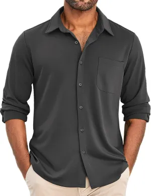 COOFANDY Men's Wrinkle Free Shirts Casual Long Sleeve Button Down Dress Shirts