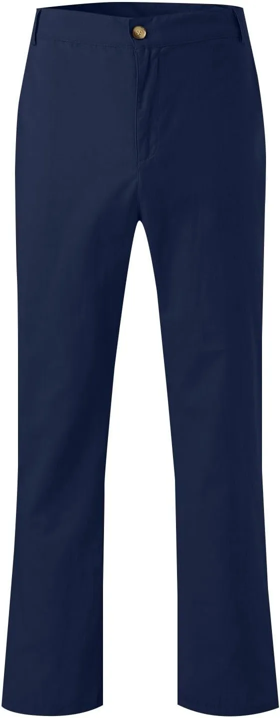 Cotton Linen Pants for Men 2025 Straight Legs Summer Beach Trousers Casual Baggy Loose Fit Yoga Pants with Pocket