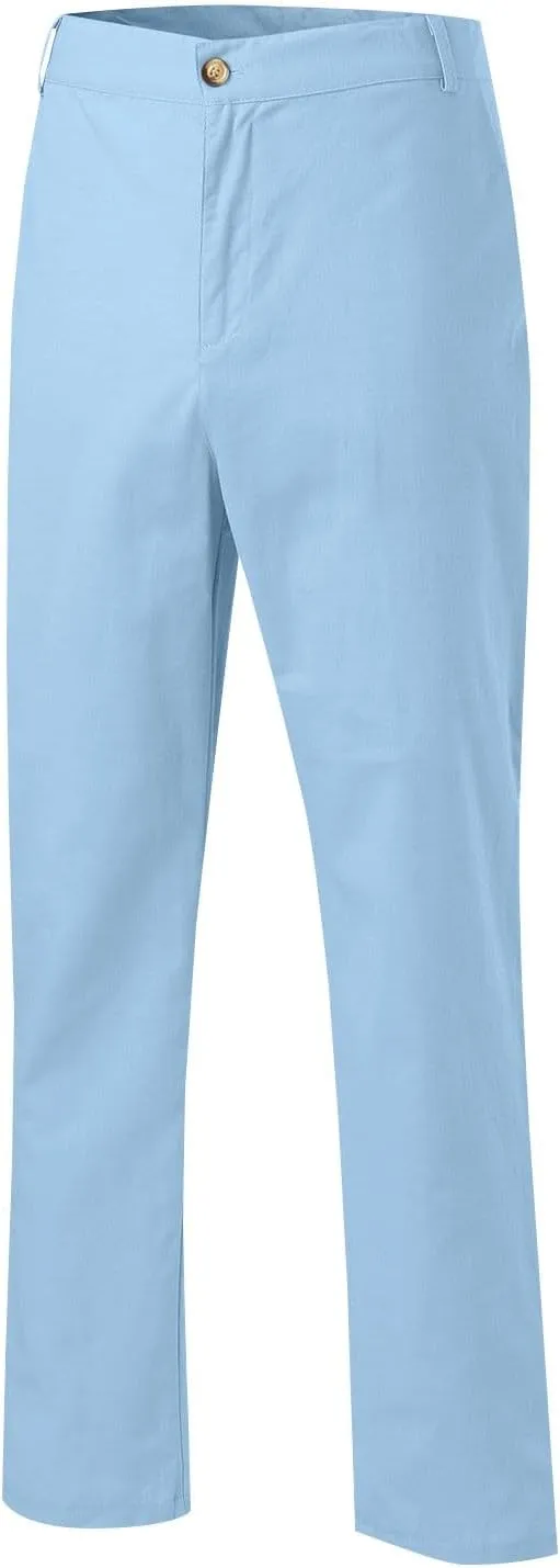 Cotton Linen Pants for Men 2025 Straight Legs Summer Beach Trousers Casual Baggy Loose Fit Yoga Pants with Pocket
