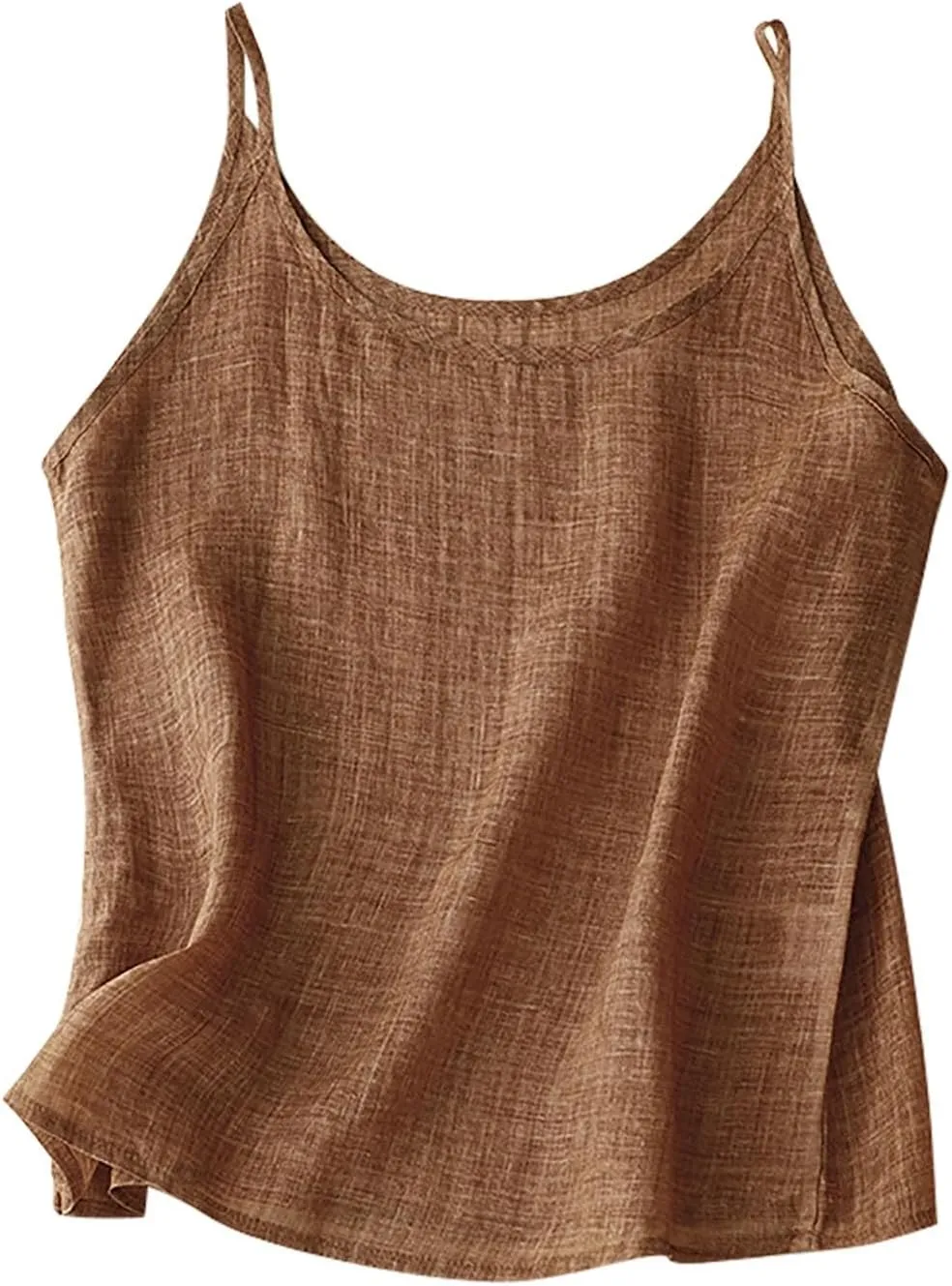 Cotton Linen Tank Tops for Women Casual Summer Gauze Shirt Basic Sleeveless Layering Camisoles Beach Vacation Clothes