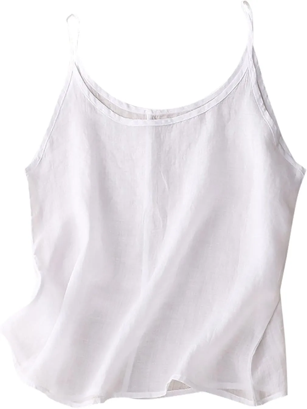 Cotton Linen Tank Tops for Women Casual Summer Gauze Shirt Basic Sleeveless Layering Camisoles Beach Vacation Clothes