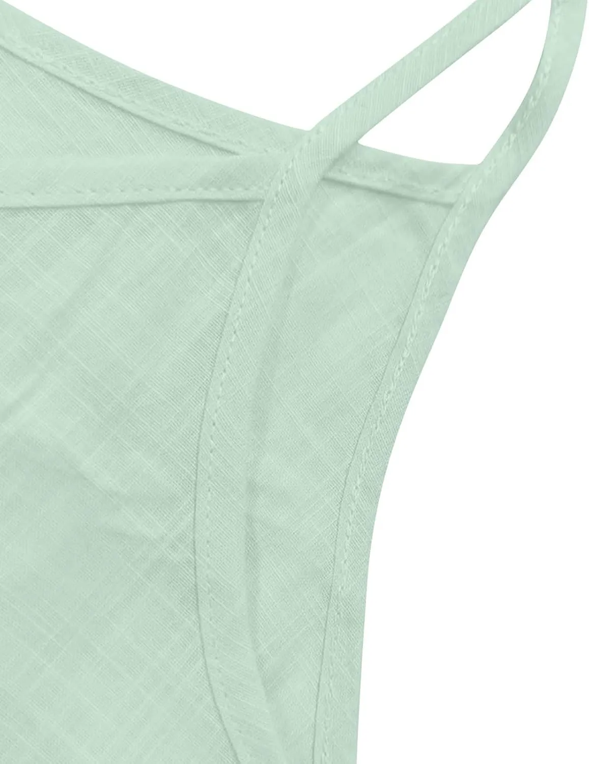Cotton Linen Tank Tops for Women Casual Summer Gauze Shirt Basic Sleeveless Layering Camisoles Beach Vacation Clothes