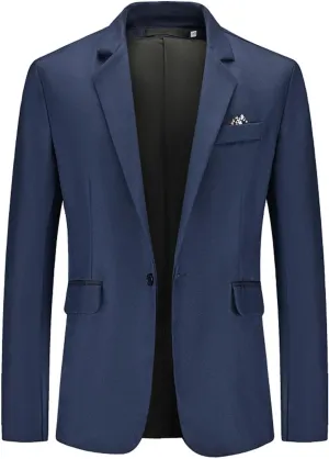 CRNTCEM Men's Casual Suit Blazer Jackets Solid Color Lightweight Slim Fit Wedding Prom Business Office Work Formal Outwear