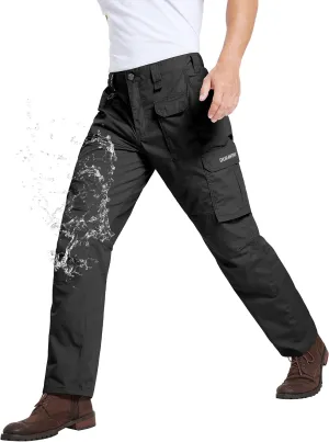 DURAWERK Men's Cargo Pants, Water Resistant Work Pants, Durable Ripstop Tactical Pants, EDC Hiking Pants, Hunting Pants