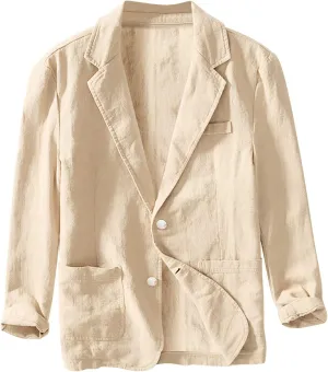 GOKKILRW Mens Business Work Blazers Casual Sport Coats Lapel Collar Slim Fit Two Button Lightweight Suit Jackets Big and Tall