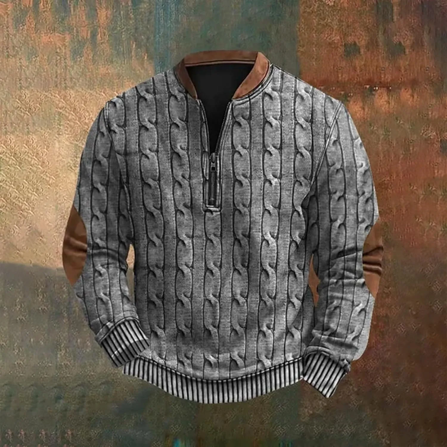 Graphic Hoodies For Men 3D Printed Zipper Long Sleeved Hoodie Black Crewneck Sweatshirt Mens Light Weight Jacket Men