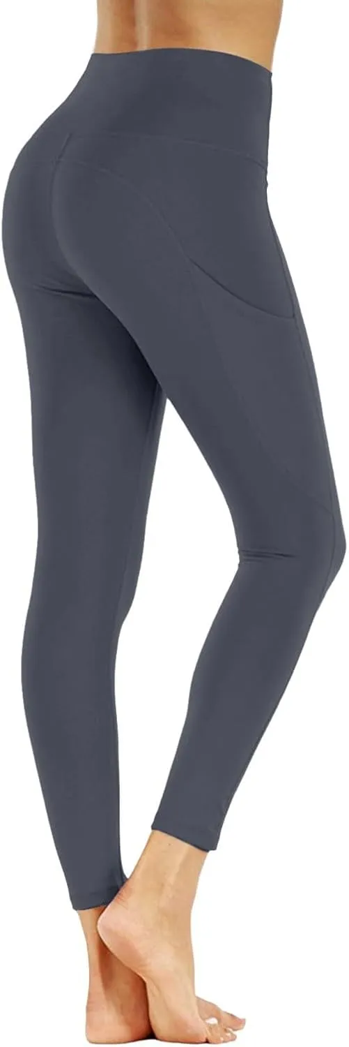 High-Waisted Waist Trainer Ankle-Hugging Pocket Yoga Pants for Women Shapewear Workout Pants with Built-in