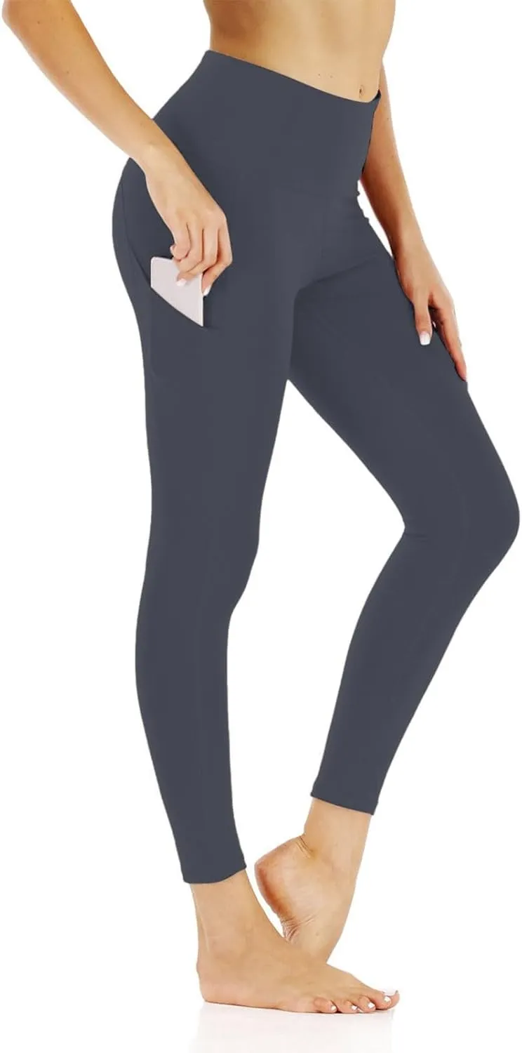 High-Waisted Waist Trainer Ankle-Hugging Pocket Yoga Pants for Women Shapewear Workout Pants with Built-in