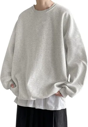 Hoodies For Men Loose Hoodless Oversize Zipper Solid Stand Collar Hoodless Pullover Sweater Coat Top Mens Fashion