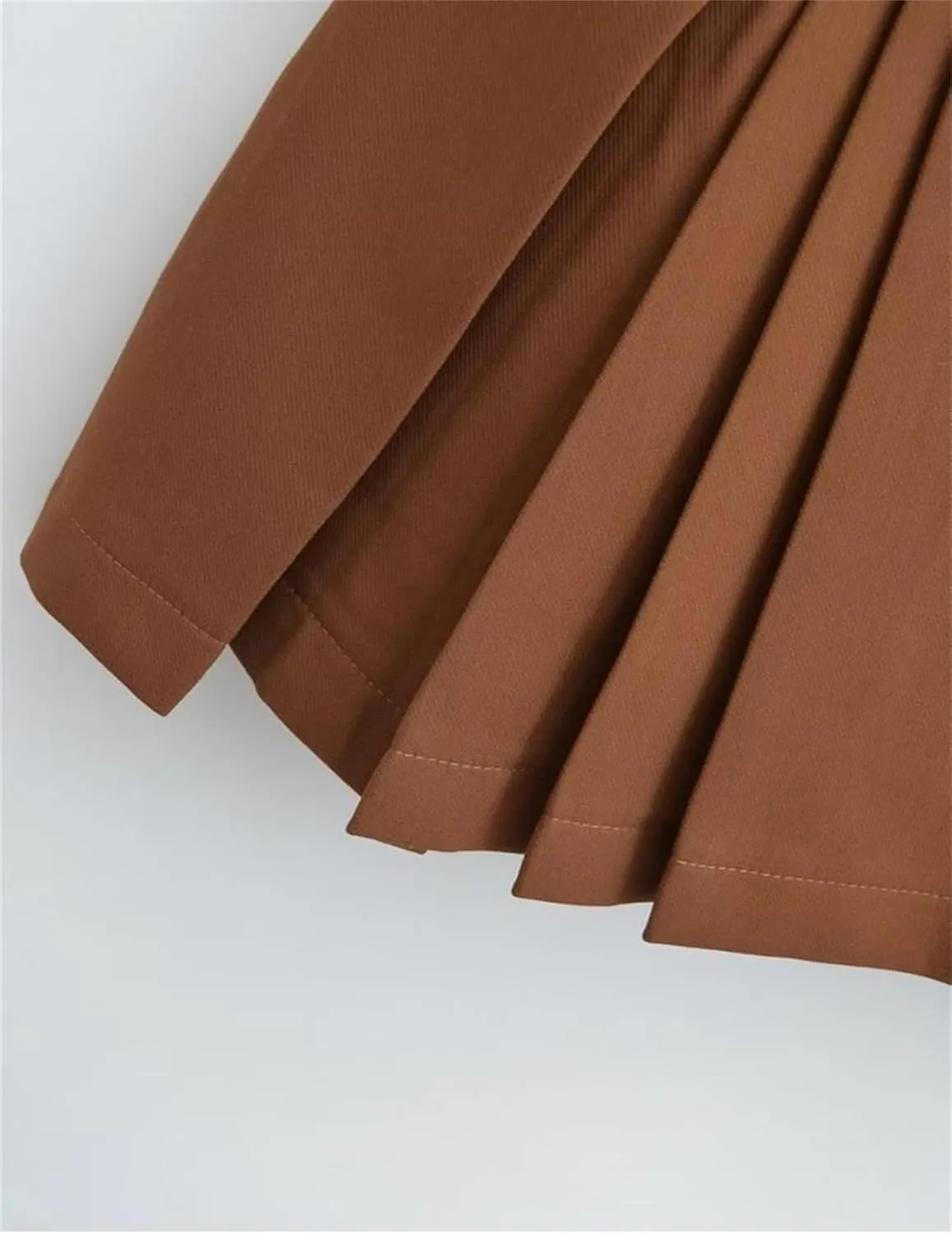 Joe Wenko Women's Pleated A-Line Uniform Belted Mini Skirt