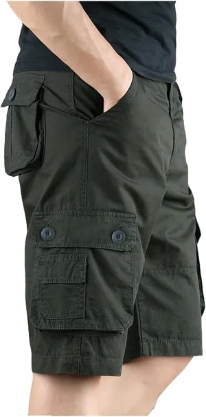 LCMTWX Khaki Shorts Leisure Overalls Summer Men's and Color Pants with Multi-Pocket Men's Pants Big and Tall Cargo Shorts