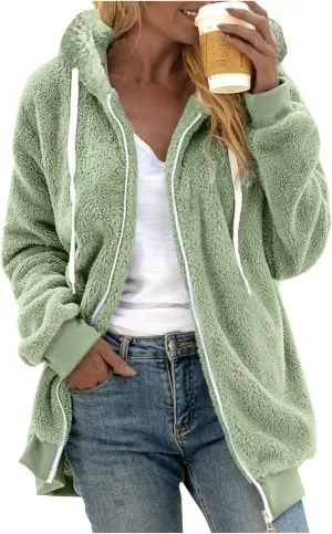 LCMTWX Women Fashion Color Block Faux Shearling Coat Pullover Sweatershirt Solid Artificial Wool Coat Outerwear with Warm