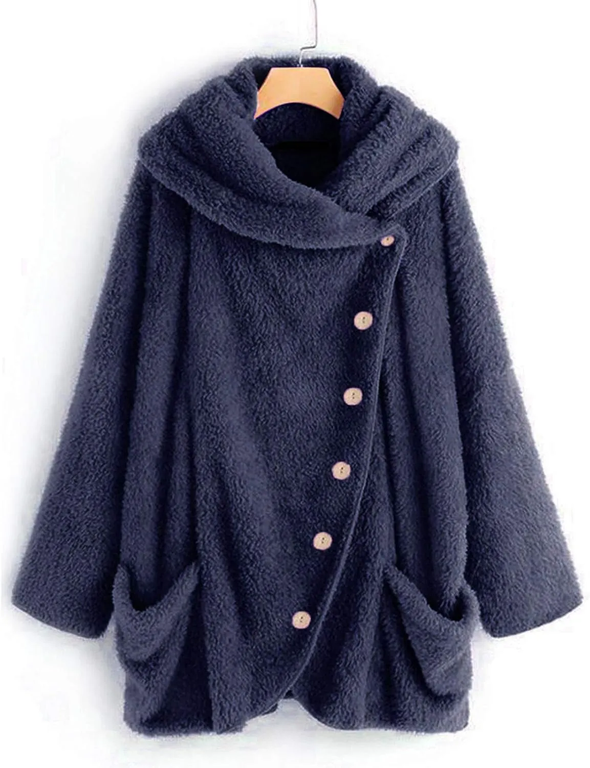 LCMTWX Womens 2023 Winter Fuzzy Fleece Jacket Fleece Sleeve Plus Size Women Women's Coat Solid Oversized Fuzzy Fleece