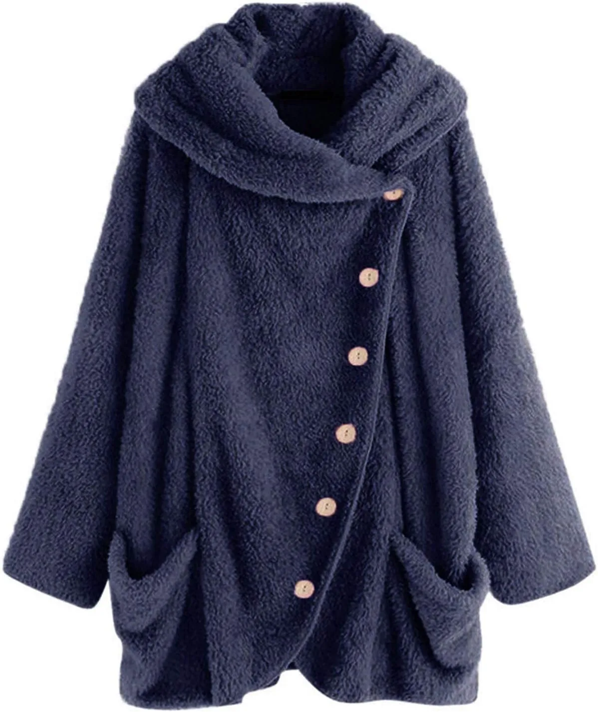 LCMTWX Womens 2023 Winter Fuzzy Fleece Jacket Fleece Sleeve Plus Size Women Women's Coat Solid Oversized Fuzzy Fleece