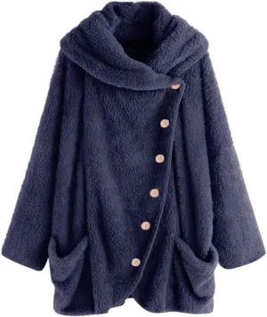 LCMTWX Womens 2023 Winter Fuzzy Fleece Jacket Fleece Sleeve Plus Size Women Women's Coat Solid Oversized Fuzzy Fleece