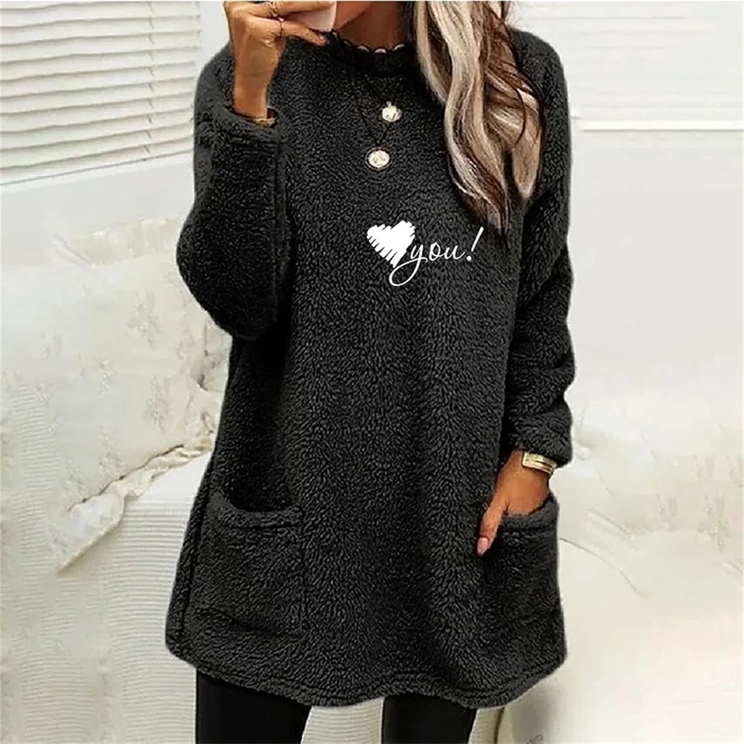 LCMTWX Womens Winter Jacket Coats Winter Coat Fleece Thickening Plus Size Coat Jacket Casual Plus Thermal Sweatshirt Plus