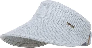Livingston Sun Visors for Women Black Sun Hat Wide Brim Beach Hat UV Protection Straw Hat