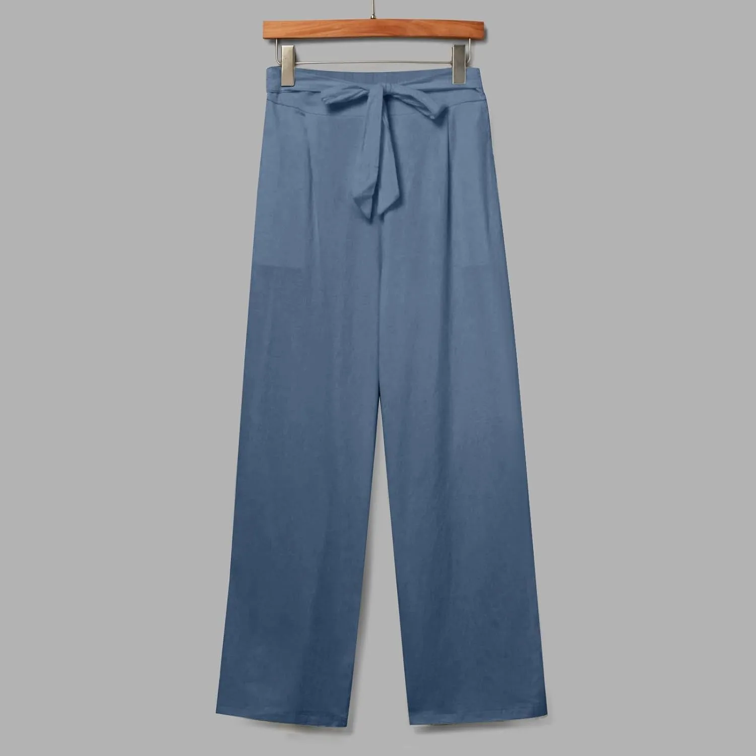 Lounge Pants Women Flowy Beach Pants Linen Palazzo Pants Summer Elastic Pants Workout Soft Pants Long Trousers