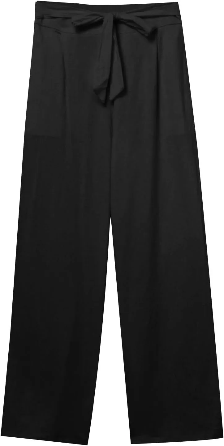 Lounge Pants Women Flowy Beach Pants Linen Palazzo Pants Summer Elastic Pants Workout Soft Pants Long Trousers