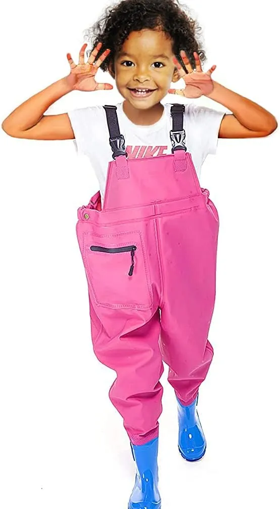 Luwint Kids Chest Waders for Girls, Youth Fishing Waders with Boots Children Hunting Wader Waterproof Lightweight Bootfoot