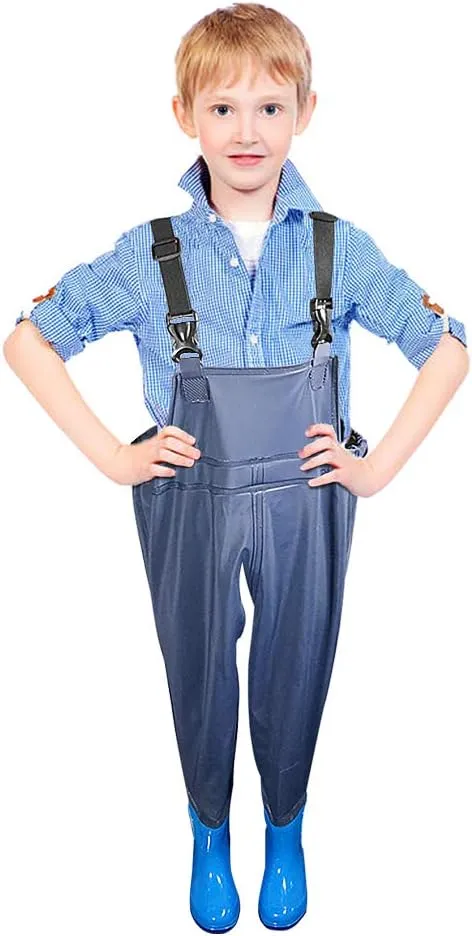 Luwint Kids Chest Waders, Youth Fishing Waders with Boots Children Hunting Wader Waterproof Lightweight Bootfoot for Boy Girl