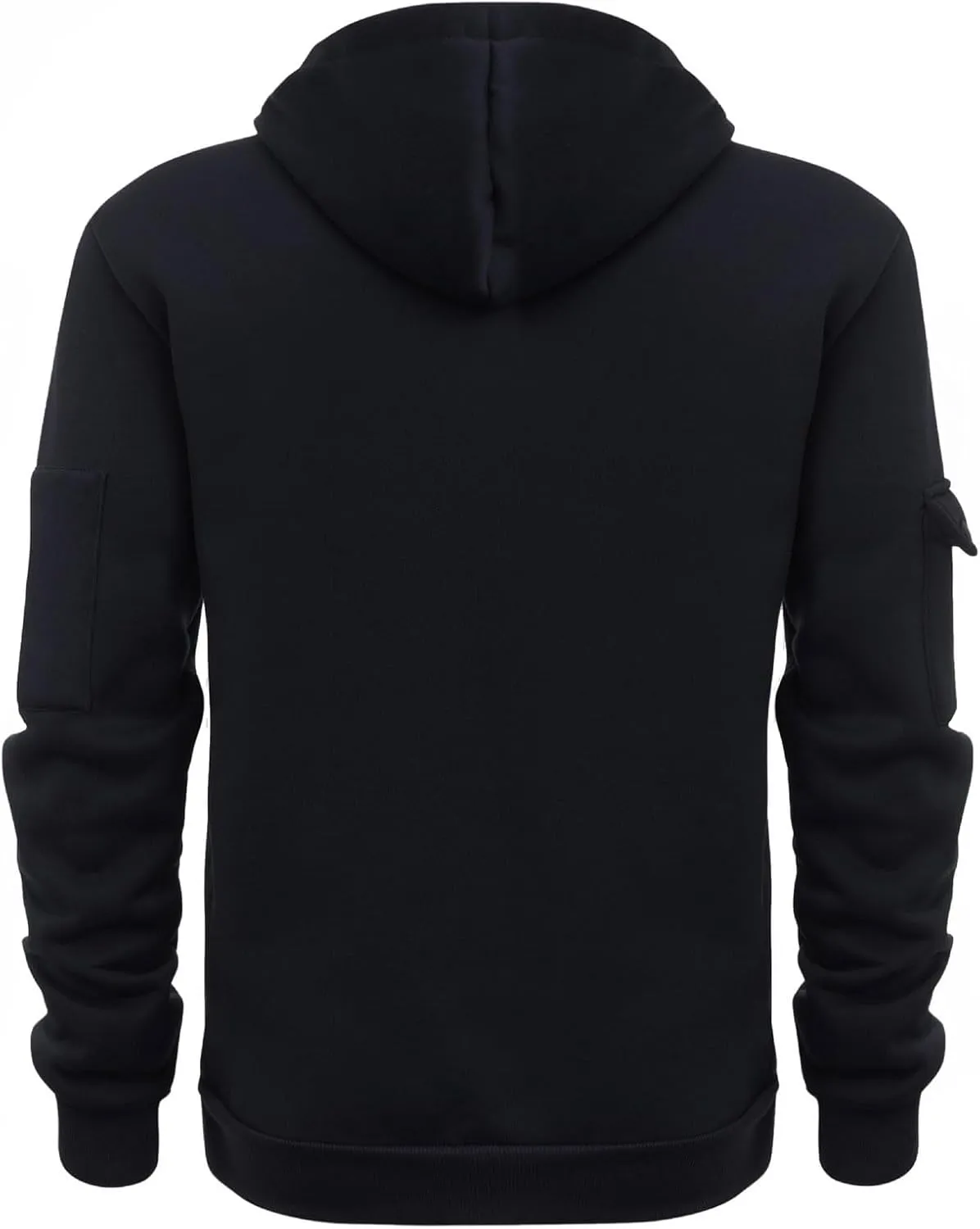 Men Hoodie Hooded Pocket And Solid Autumn Winter Color Sweater Sleeve Jacket Men's blouse Navvy Blue Hoodie Sweaters